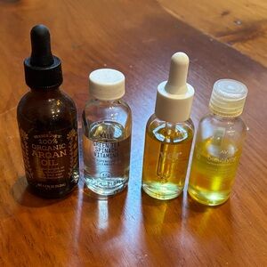 Bundle/4 Skin Serum Oils in Glass Containers Youth To The People Ferver Aveda